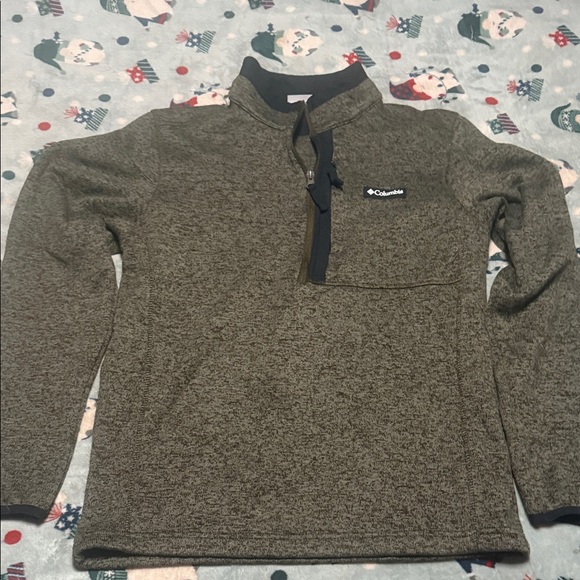 Columbia Heathered Green Quarter-Zip Fleece - Picture 1 of 1